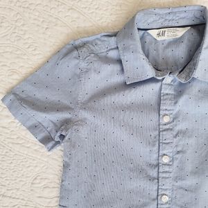 Boy's H&M Short Sleeve Button Up Dress Shirt